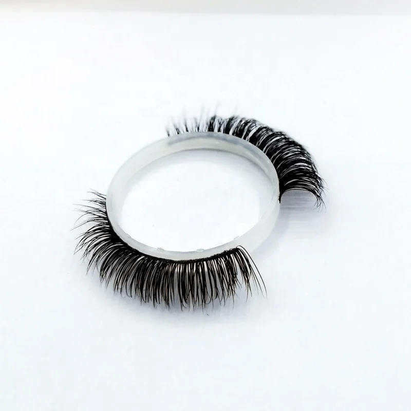 

LL010 private label false eyelashes 3d 12mm faux cils soft curly wispy winged effect with custom lash box, Natural black