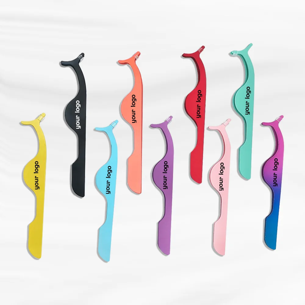 

Custom Logo Eyelash Tweezers Stainless Steel Laah Tweezers Eyelash Extensions Applicator Eyebrow Lash Tweezers Wholesale, Many colors for your choice