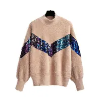 

20207-MX6 spring new arrival sequined sehe fashion women sweaters