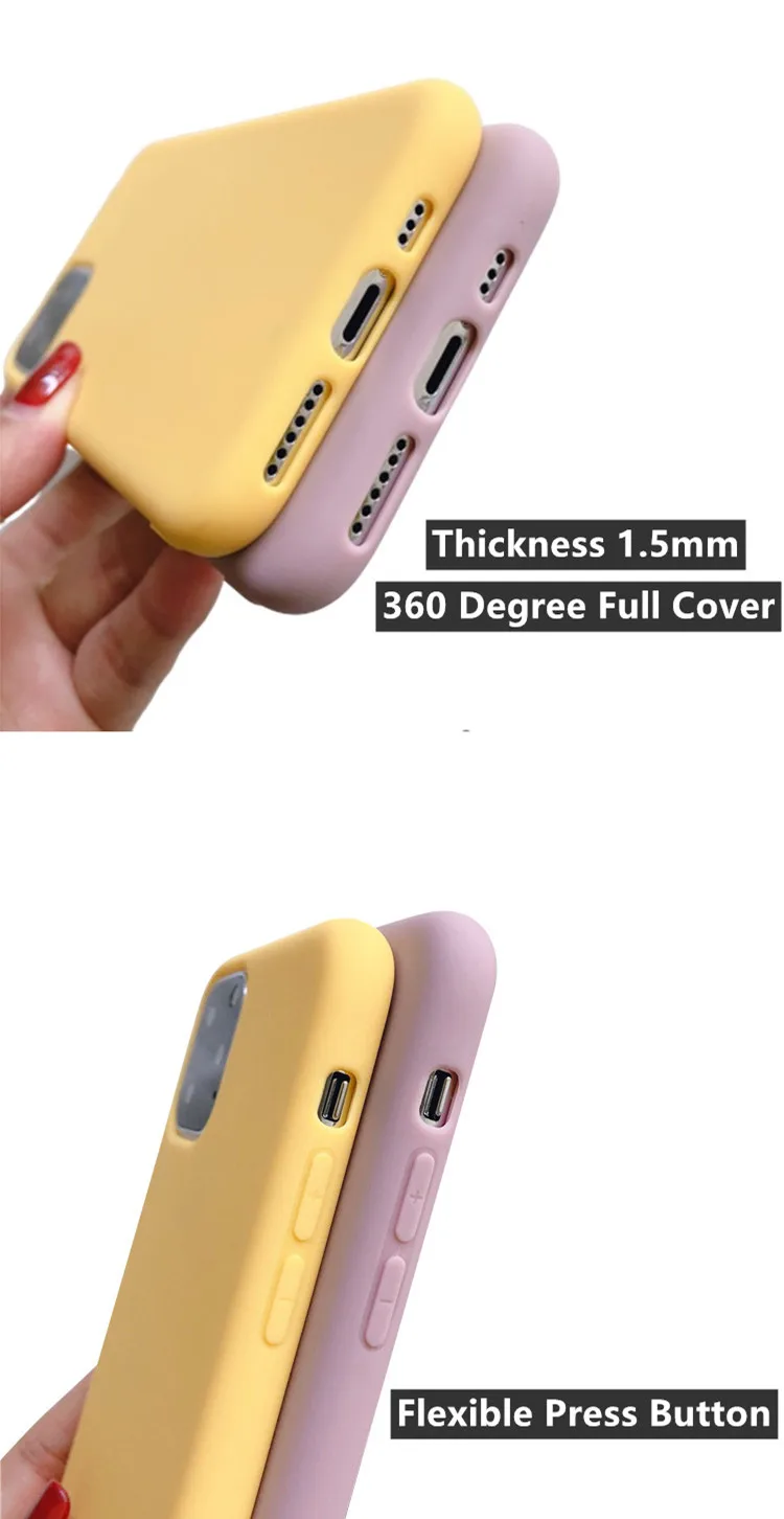 Matte Soft Tpu Silicone Shockproof Phone Coque Cover Pro Max For Iphone