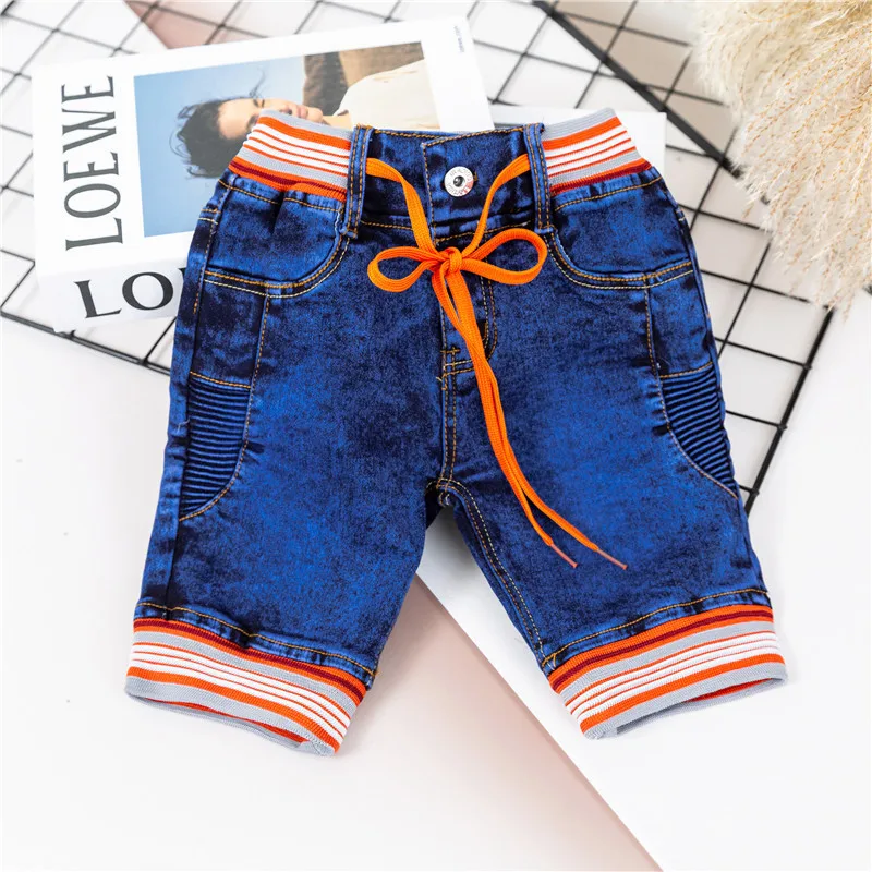 

2021 New style summer board short soft casual boys denim pants kid boy jean shorts