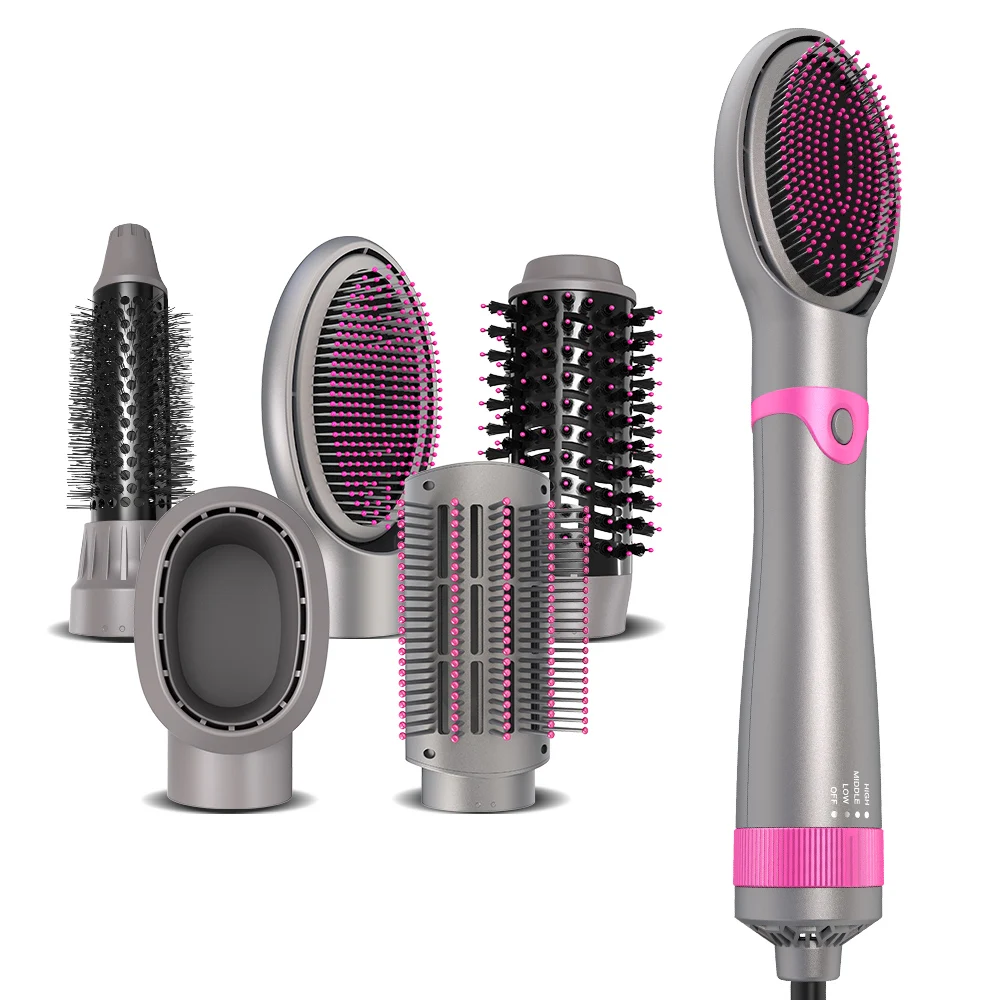 

3 in 1 One-step Hair Dryer & Volumizer Hot Air Brush Hot Air Spin Brush Portable Electric Hair l/r Rotating Curler