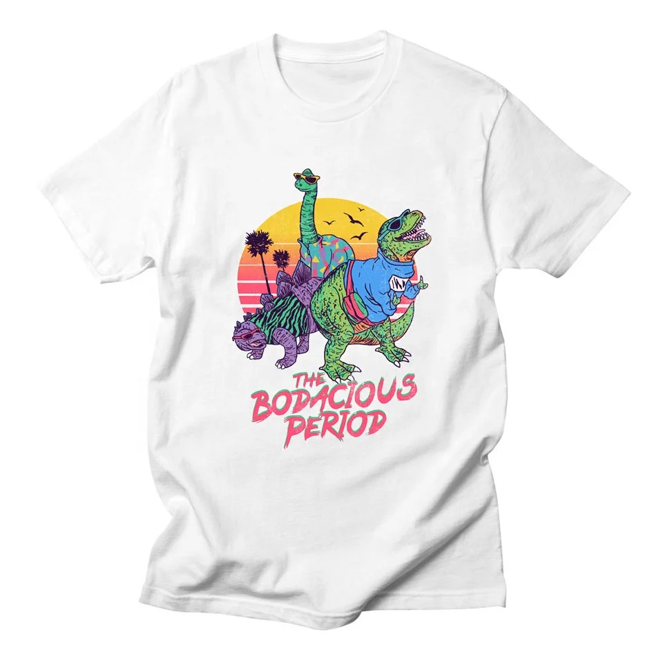 

Wholesale Dinosaur The Bodacious Period Women Tshirts for Summer Fashion Brand Streetwear Graphic T-shirt, Multi color optional