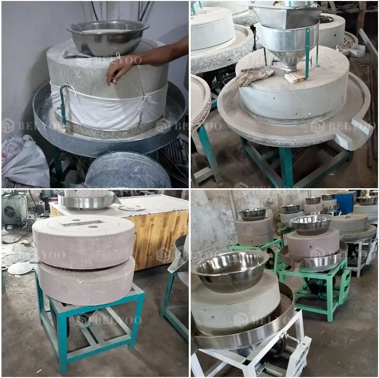 Home dry cumin seeds grain corn rice flour peanut butter milling equipment small maize tahini stone grinding machine