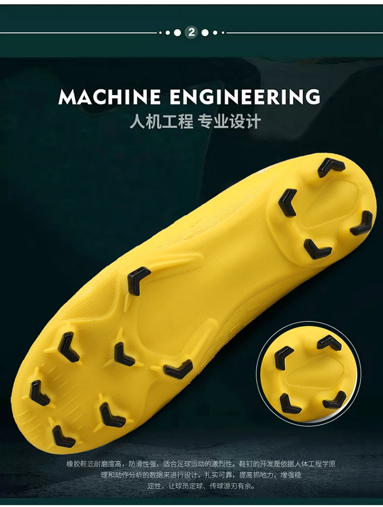 HOBIBEAR New Custom Outdoor Men Turf Soccer Boots Boy Football Spike Shoes Young Sport Shoe