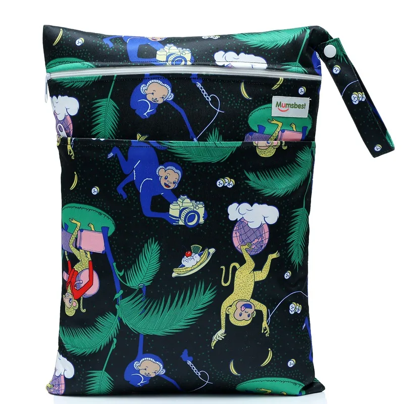 

2021 Zero Waste Eco-friendly Colorful Wet Bag 50 Sets Free Shipping Cloth Diaper Wet Bag, Pure color or printed or customized
