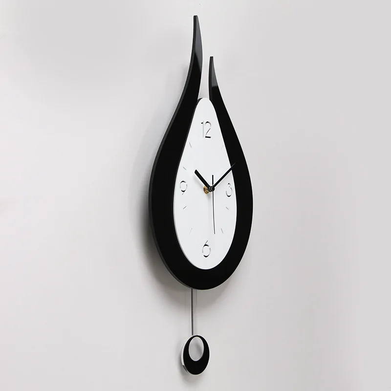 
Hot selling high quality acrylic creative water drop home decoration rocking wall clock 