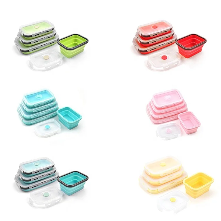 

Collapsible Silicone Lunch Box SW-KG400, Green;red;blue;yellow