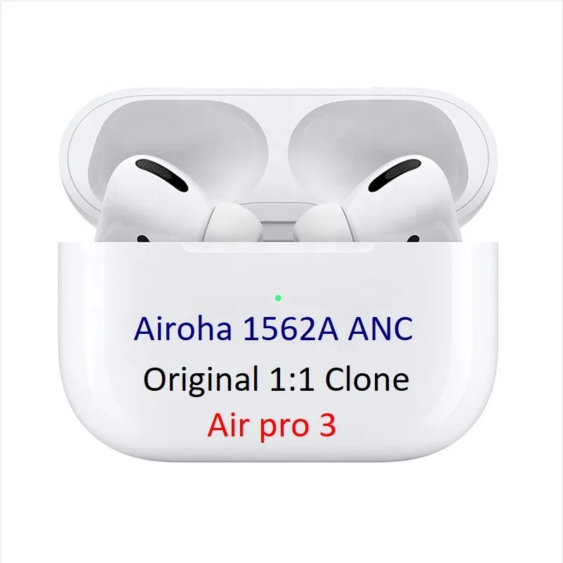 

Original 1:1 High Quality Air 2 3 Pods Pro 3rd Gen Pods TWS ANC Earbuds Airoha 1562A ANC Wireless AirPro Earphone Appl Airpoders