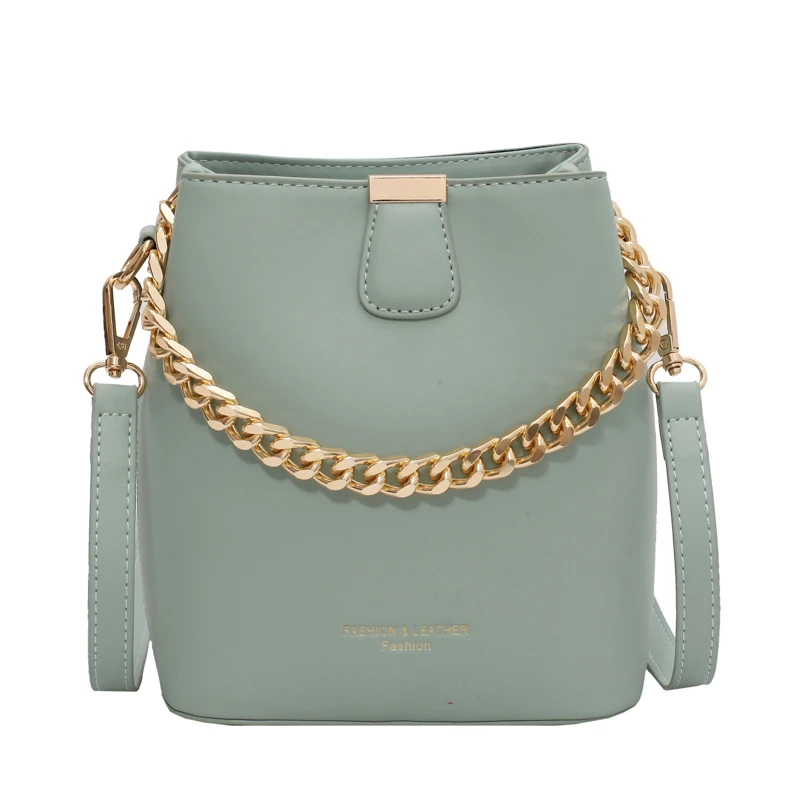 

2022 summer purse Square Mini custom Soft leather Single Shoulder Chain Female Bucket Handbag Usa
