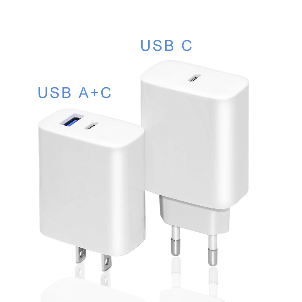 

CE RoHS FCC certificated OEM PD 18W type c fast 3.0 USB charger for iPhone 11 phone cargador de pared wholesale 2020 popular, White / black oem