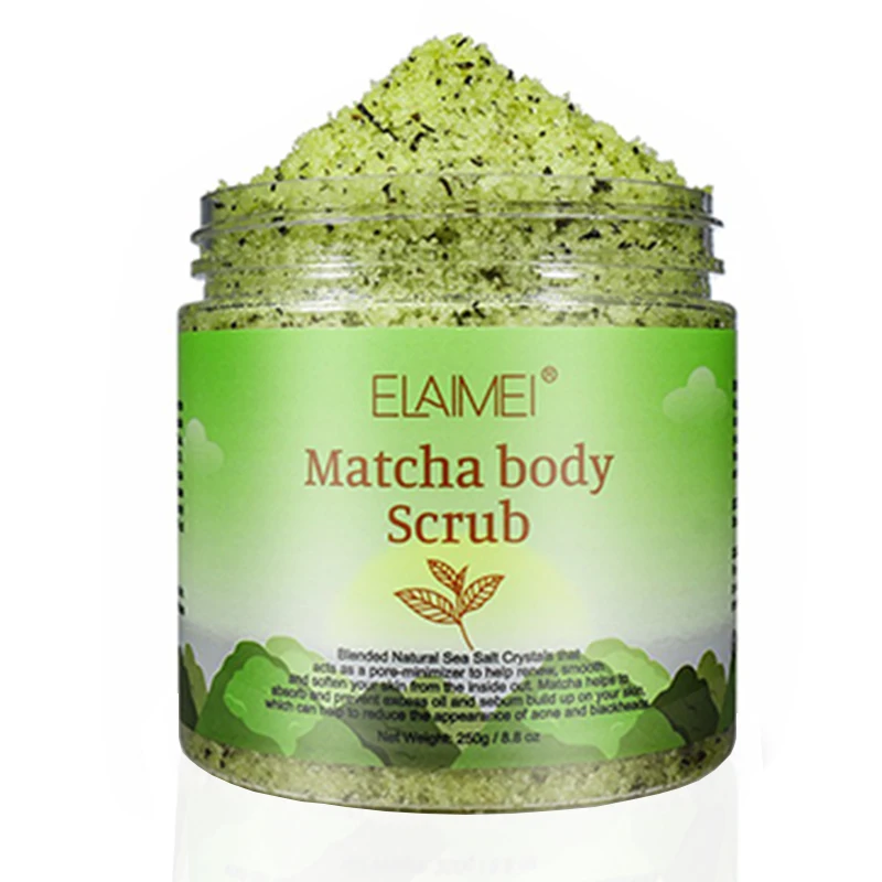

Wholesale Private Label Natural Organic Body Scrub Gentle Exfoliation Deep Clean Skin Care Whitening Cream Matcha Body Scrub