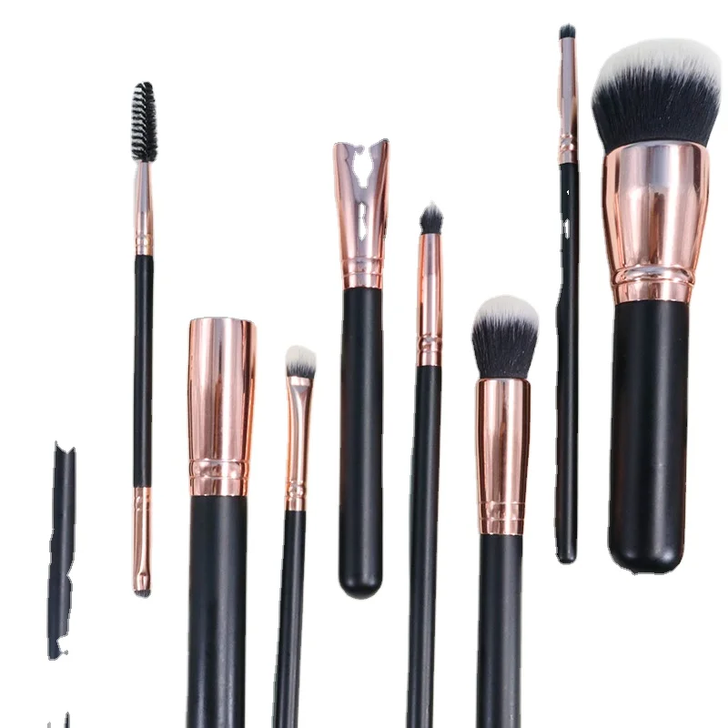 

18 pieces make up brushes edge control brush foundation best quality makeup brush set dropshipping, Black