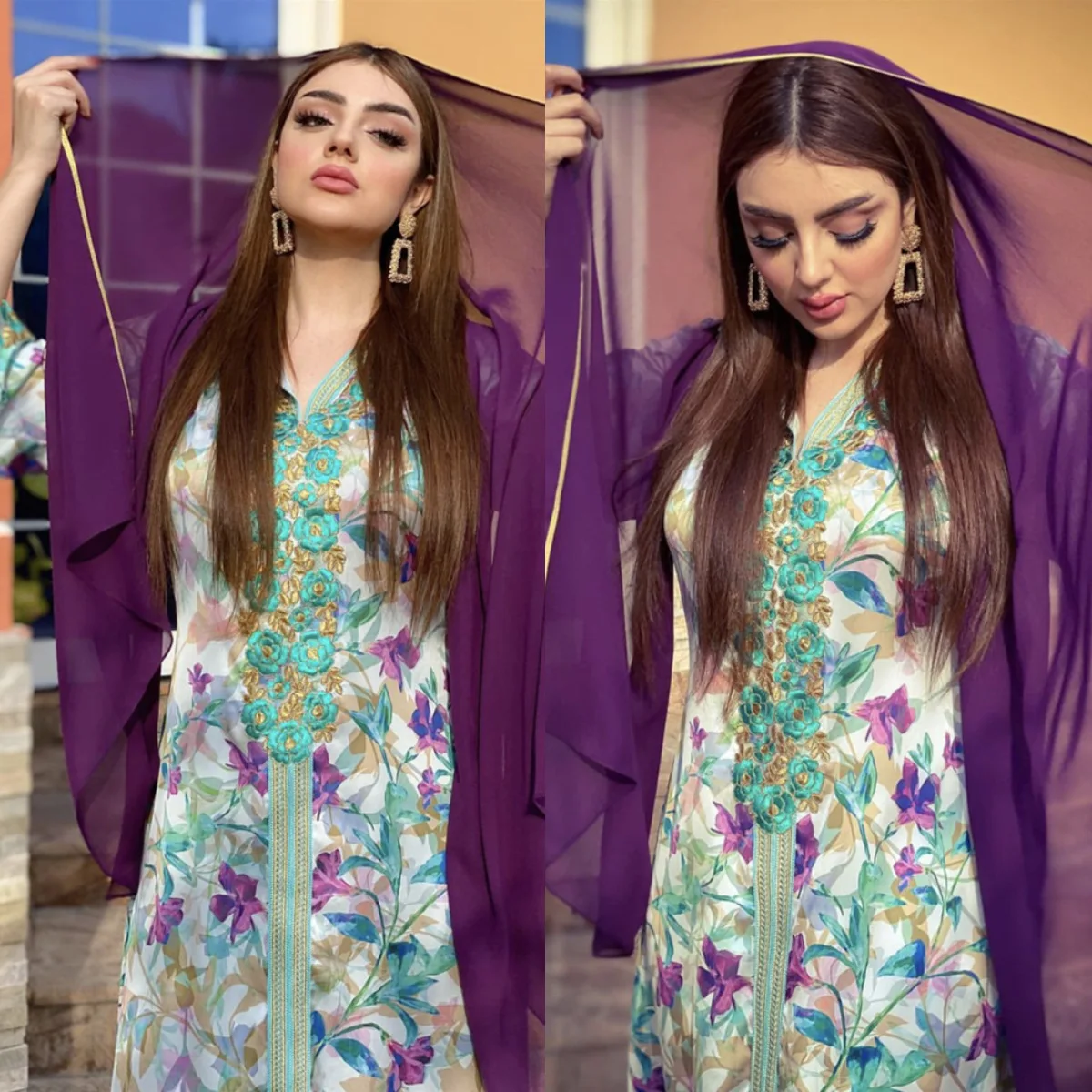 

Hooded Abaya Dress Women Ramadan Eid 2021 Islamic Clothing Muslim Dress Dubai Jalabiya Moroccan Kaftan Oman Arabic Green