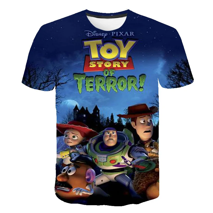 

New Arrival custom 3d printing t-shirt Woody Buzz Toy Story men's t-shirt wholesale