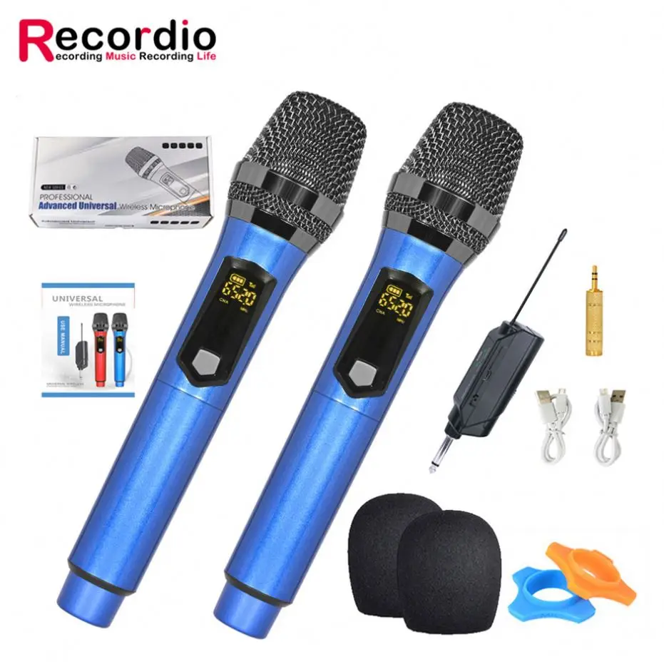 

GAW-003B Wholesale Dynamic Microphone Wireless Karaoke Microphone With Great Price, Silver&gold