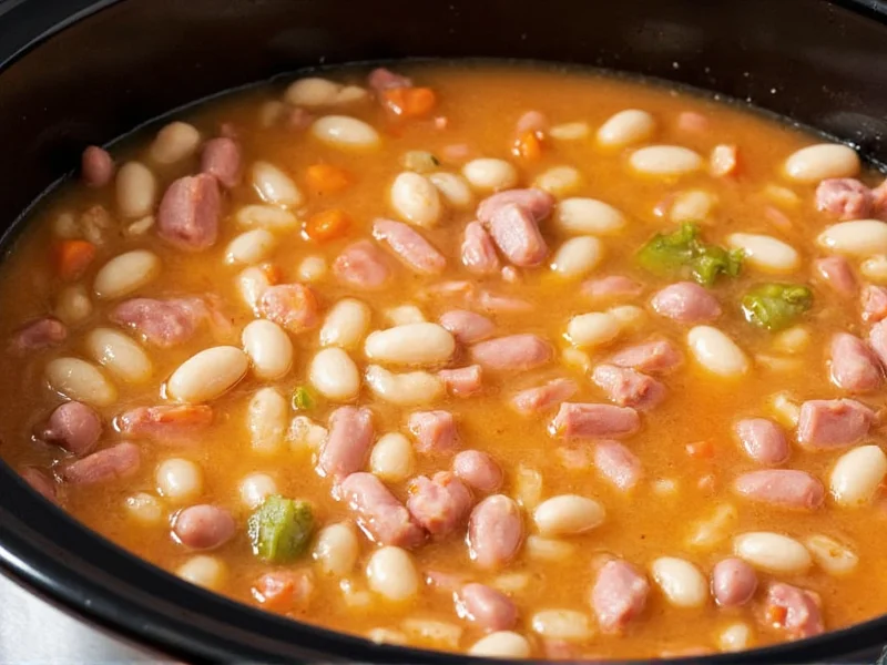 Preparazione ingredienti per zuppa di fagioli e prosciutto