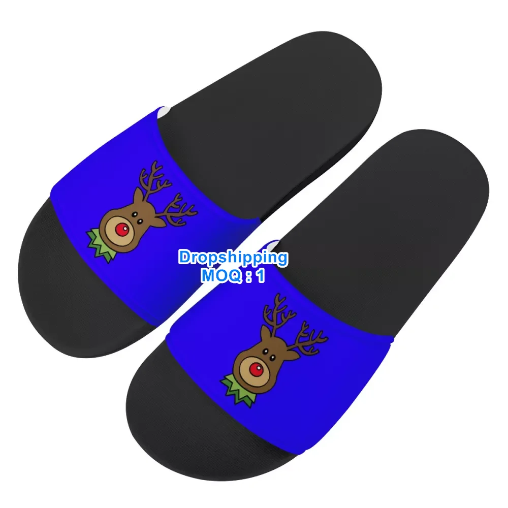 

FORUDESIGNS Dropshipping High Quality Orm Custom Loho Printed Monogram Mens On Casual Slide Sandals Shoes Fabric Manufacturers, Customized colors