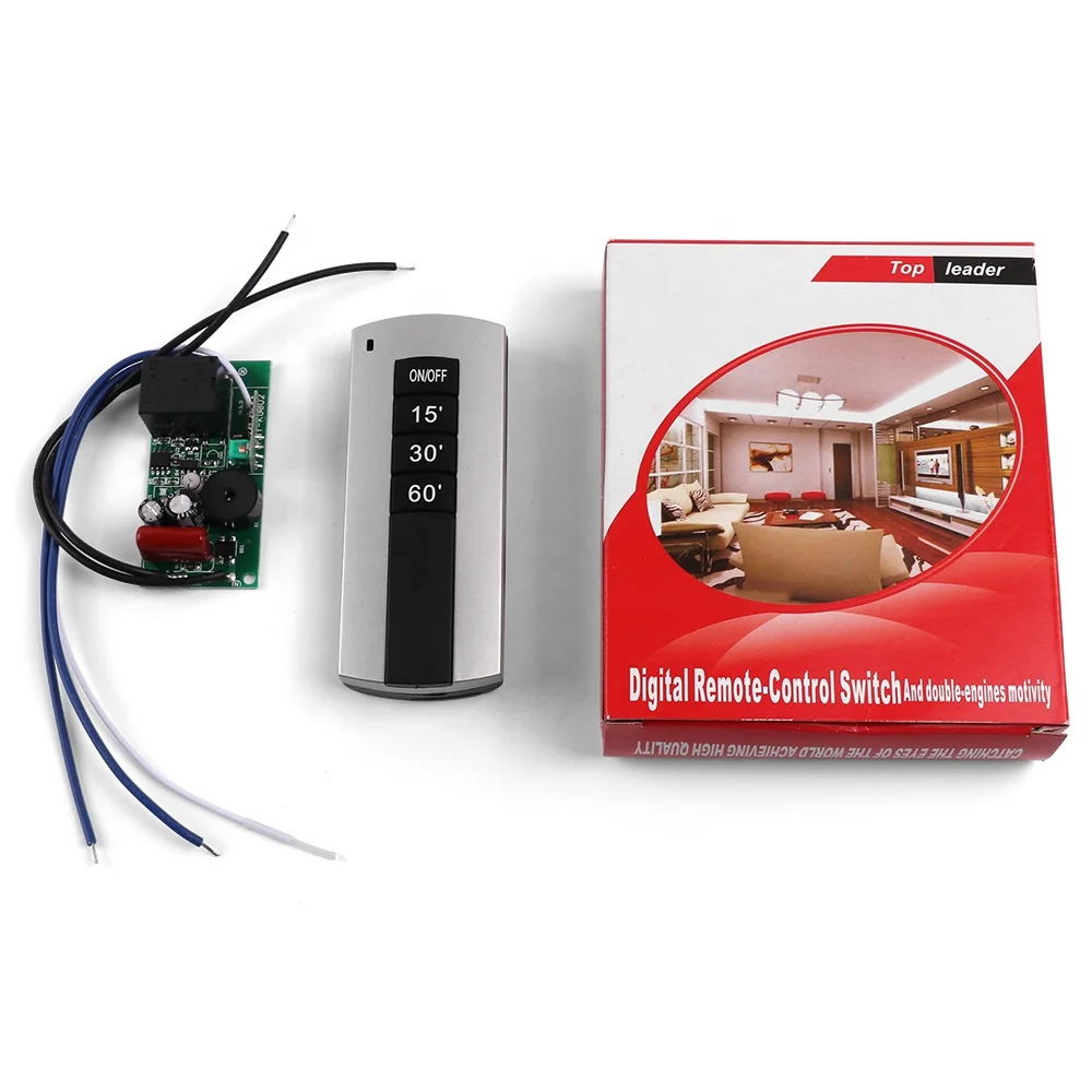 Use battery 15 30 60min home wireless on/off remote control timer switch with PCB for uv lamp