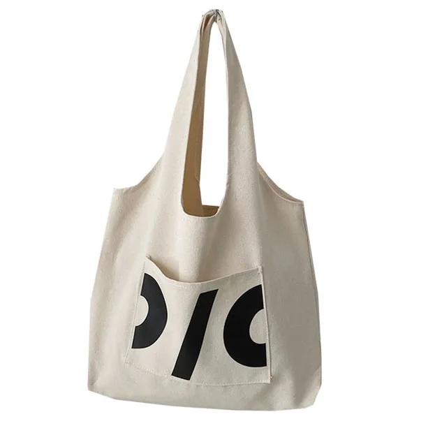 

Hot sale can be customized student fashion canvas bag one shoulder large capacity canvas bag, As picture