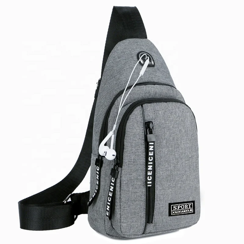 

High quality Korean fashion men's chest crossbodi bag canvas men bags crossbody messenger bag for