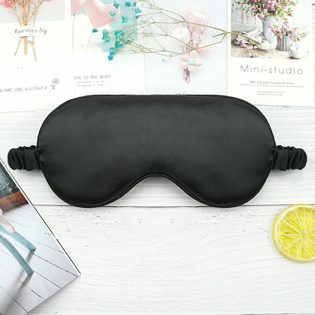 

Custom Logo Satin Silk Sleeping Eye Cover With Adjustable Strap