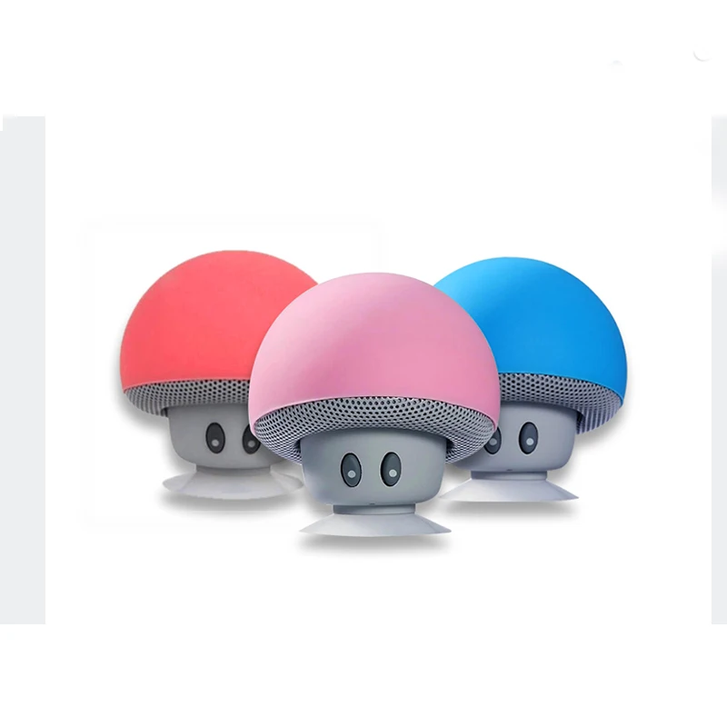 

Hot Selling Mini Wireless Mushroom Speaker with Built-In Mic, Pink, blue, black, light blue, yellow