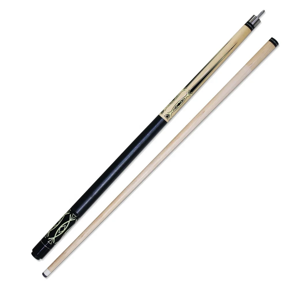 

1/2-pc Maple wood pool Cue, leather painting hand grip billiard cue sticks, Difference