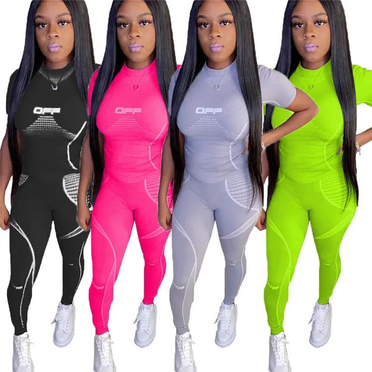 

Hot Sale Short Sleeve Solid Color Fitness Sports Jumpsuit Women Yoga Casual Bodycon Jumpsuit