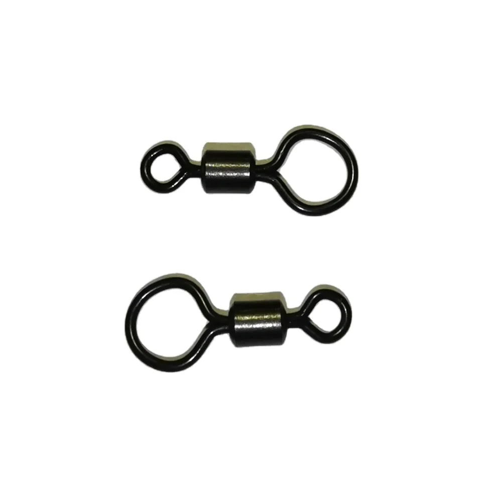 

carp fishing Matt Black Big Eye Swivels Size 8 - Fits Safety Clip