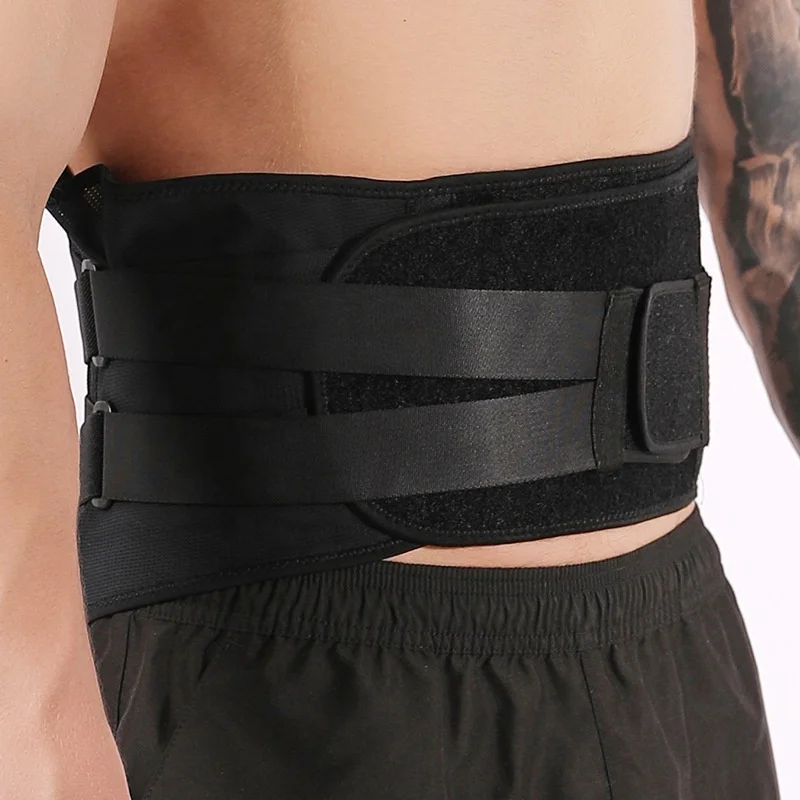 

Wholesale adjustable breathable sports training support waist protector, Black
