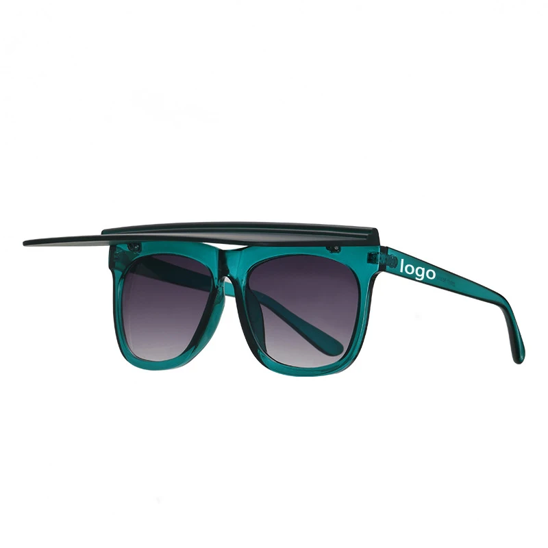 

2021 Fashion Luxury Outdoor Flip Square Frame Shades Summer Women Sunglasses Custom Logo