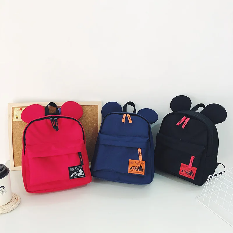 

Korean children's schoolbag kindergarten cute boys and girls school backpack anti-lost baby Mickey backpack, As the picture