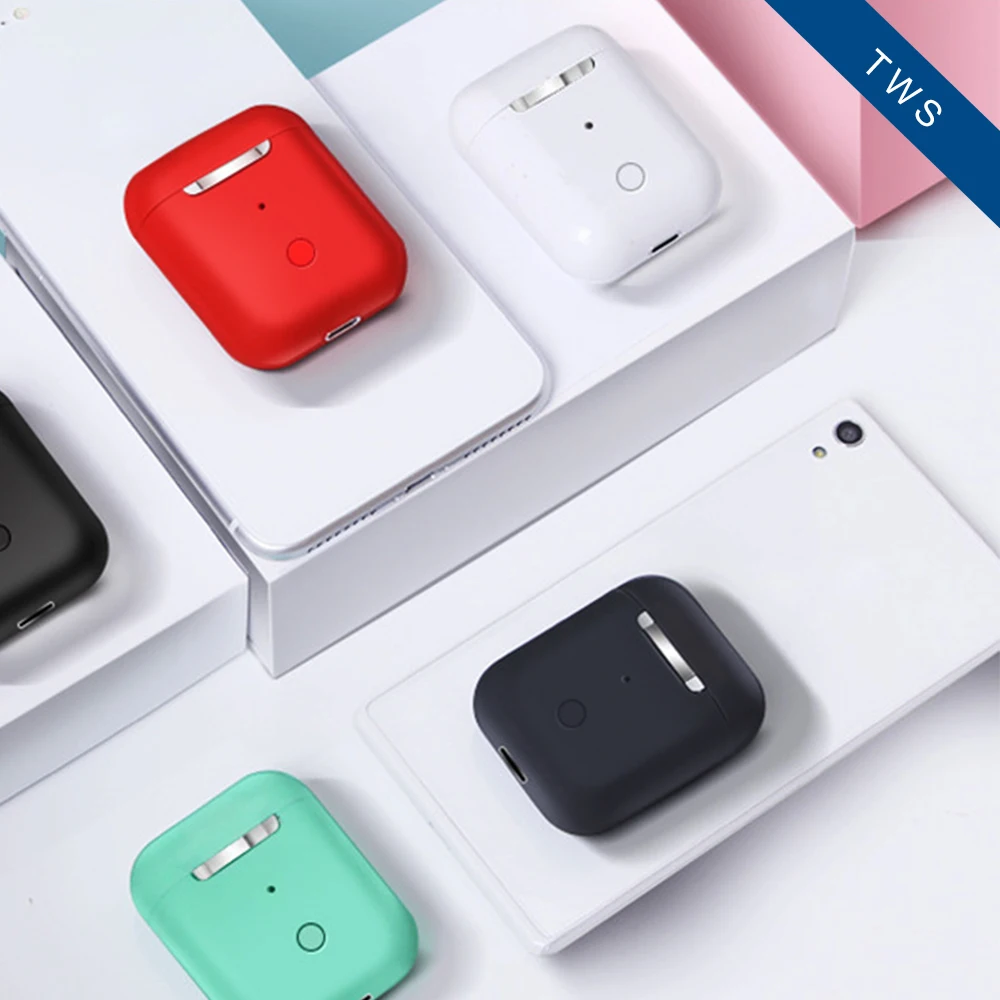 

HEYPOD TWS Bluetooths Earphones Mini Wireless Headphone Sport Wireless Headset with Mic Earbuds For iPhone 7 8 Xiaomi Huawei