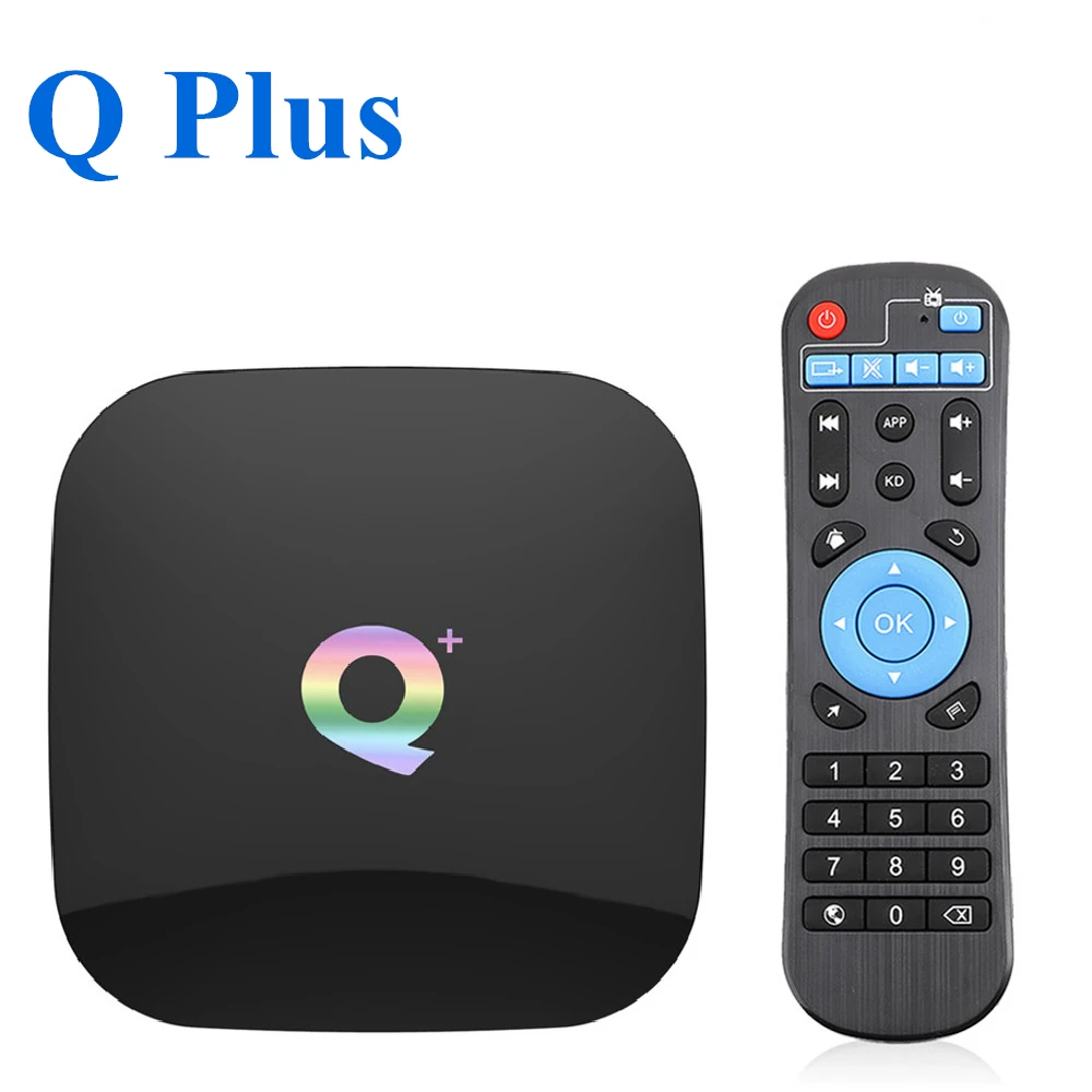 

Q Plus Smart TV Box 6K Android 9.0 TV Box 4GB RAM 32GB/64GB ROM Quad Core H.265 USB3.0 2.4G WiFi IPTV Set Top Box PK X96 X88 MAX