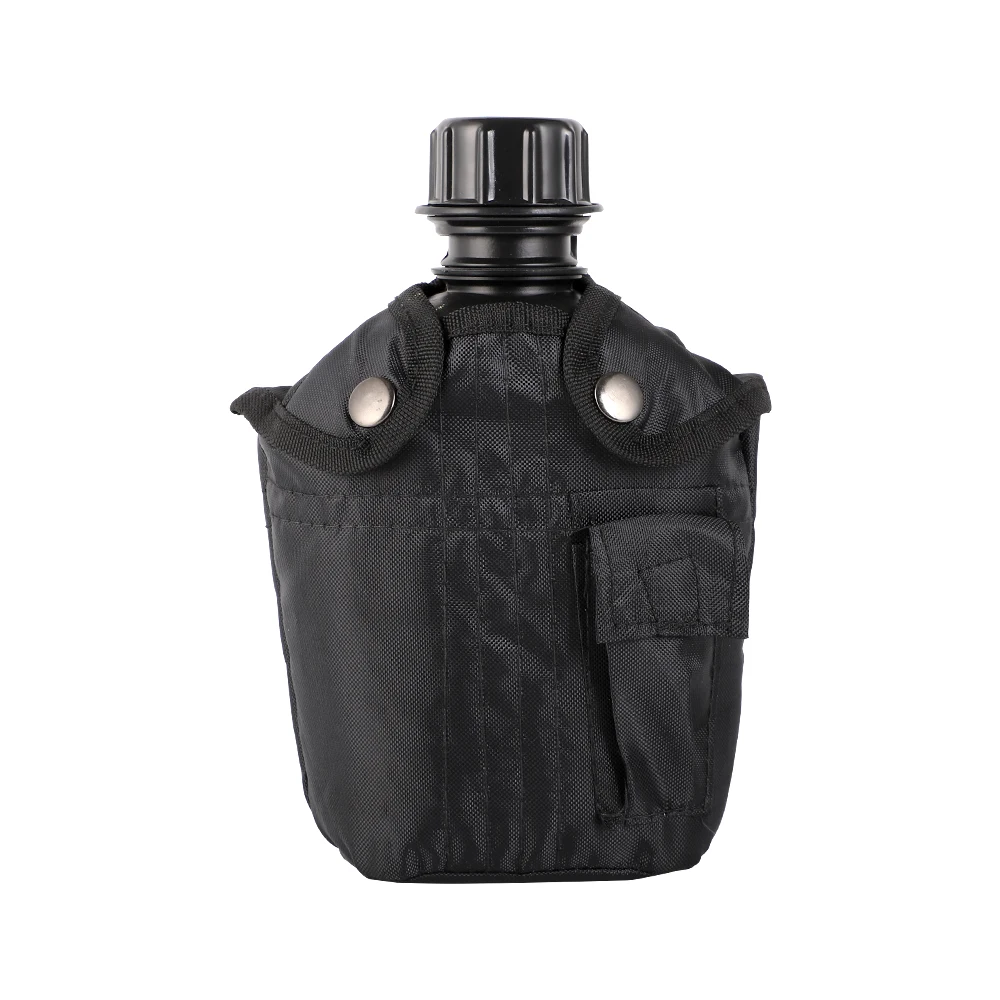 

Black military camping bottle 1000ml plastic us army canteen water bottle