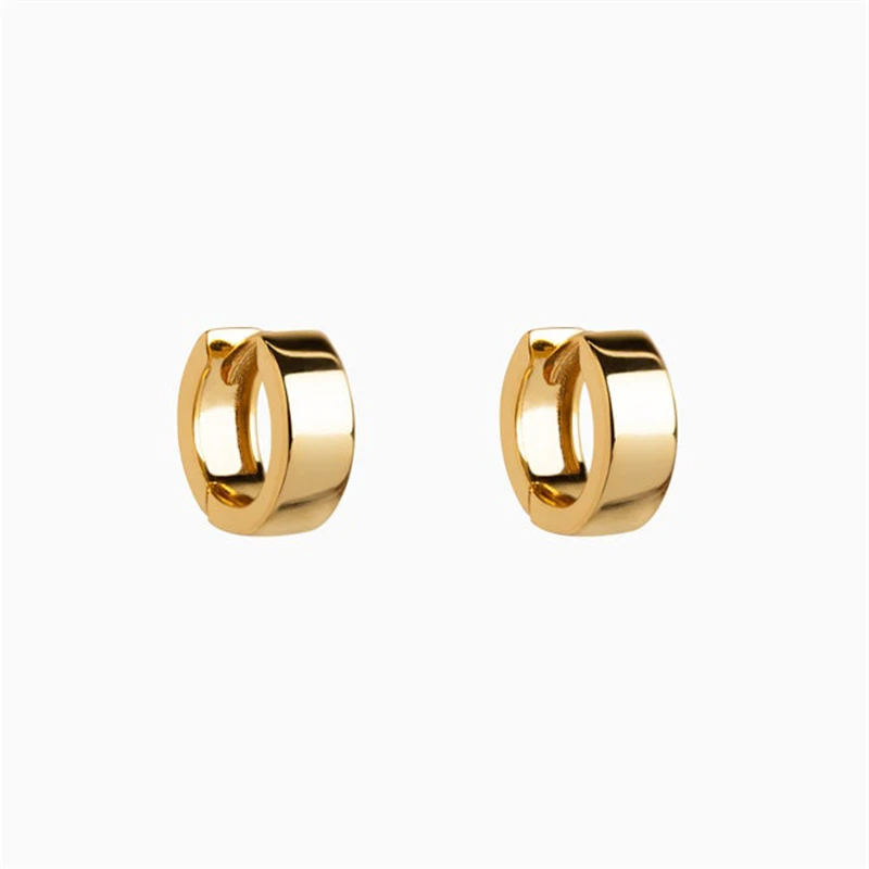 

Hot sale s925 sterling silver glossy ear buckle earrings wholesale