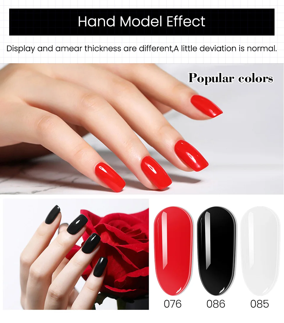 18 Colors Nail Gel Pen Glitter 3 In 1 Gel Nail Varnish Pen One Step Brush Pen Pure Color Uv Nail