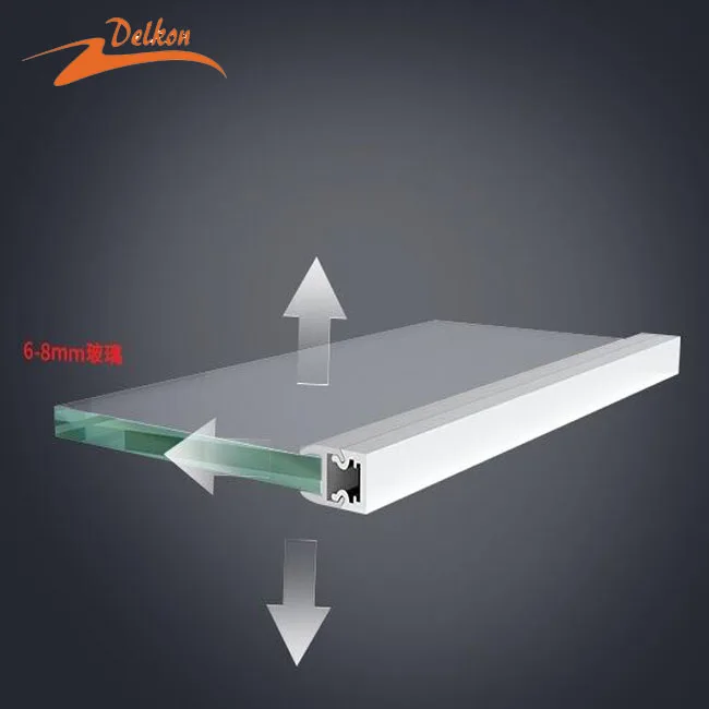 Aluminum LED Profili Per Alluminio Clip-in Aluminium Profile Led Glass Shelf Light