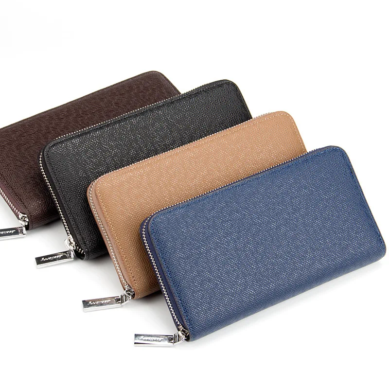 

Drop Shipping Hot Selling Portable Men Business Long Leather Wallets