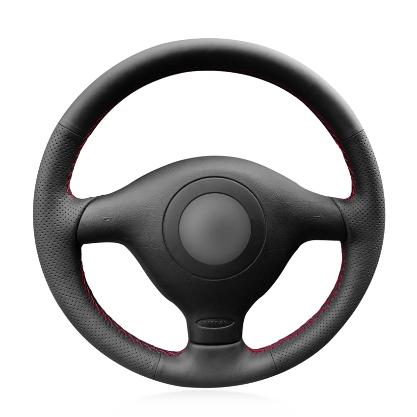 

MEWANT Hand Sewing Leather Steering Wheel Cover for VW Golf 4 5 6 7 8 Plus Polo Bora Sharan Atlas Jetta Tiguan Caddy EOS Arteon