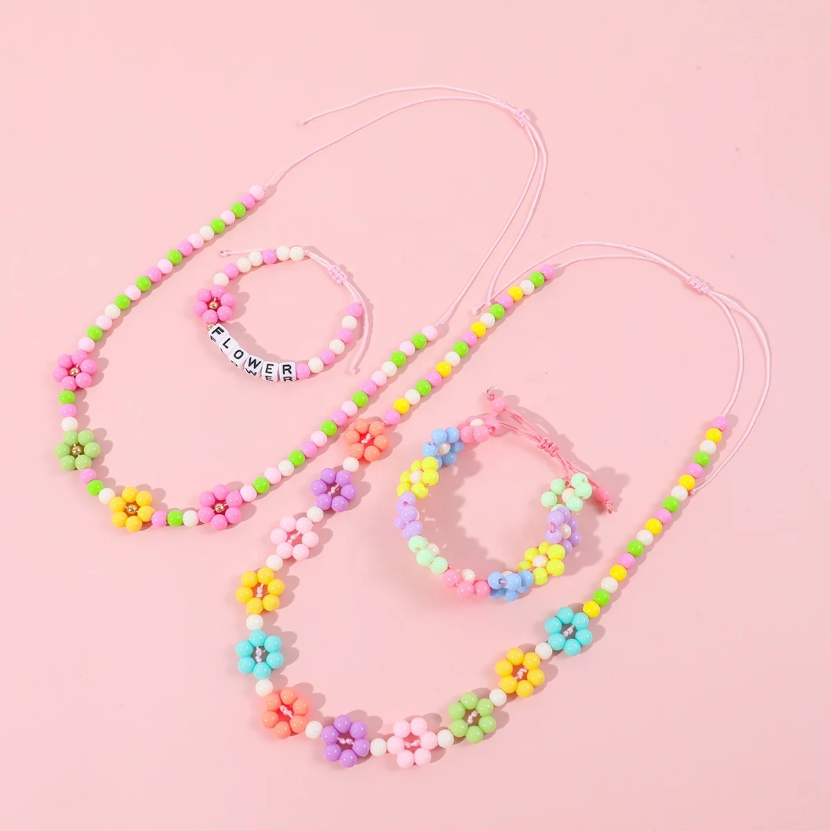 

colorful wholesale kids jewelry set colorful flower jewelry for kids