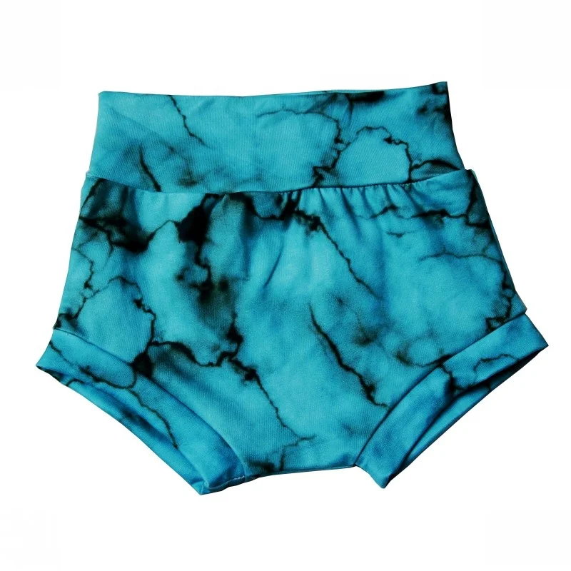 

Summer Fashion Comfortable Children Underwear Blue Green Tie-dye Kids Baby Girls Shorts Bummies, As picture