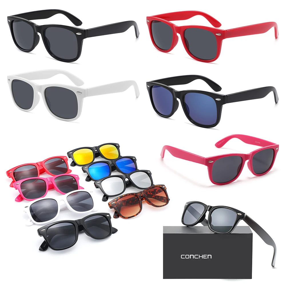 

Conchen hot selling kids sunglasses baby shades size custom logo sun glasses children
