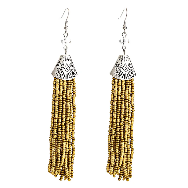 

Wholesale Jewelry Antique Alloy Tassel earring Crystal Earrings for women