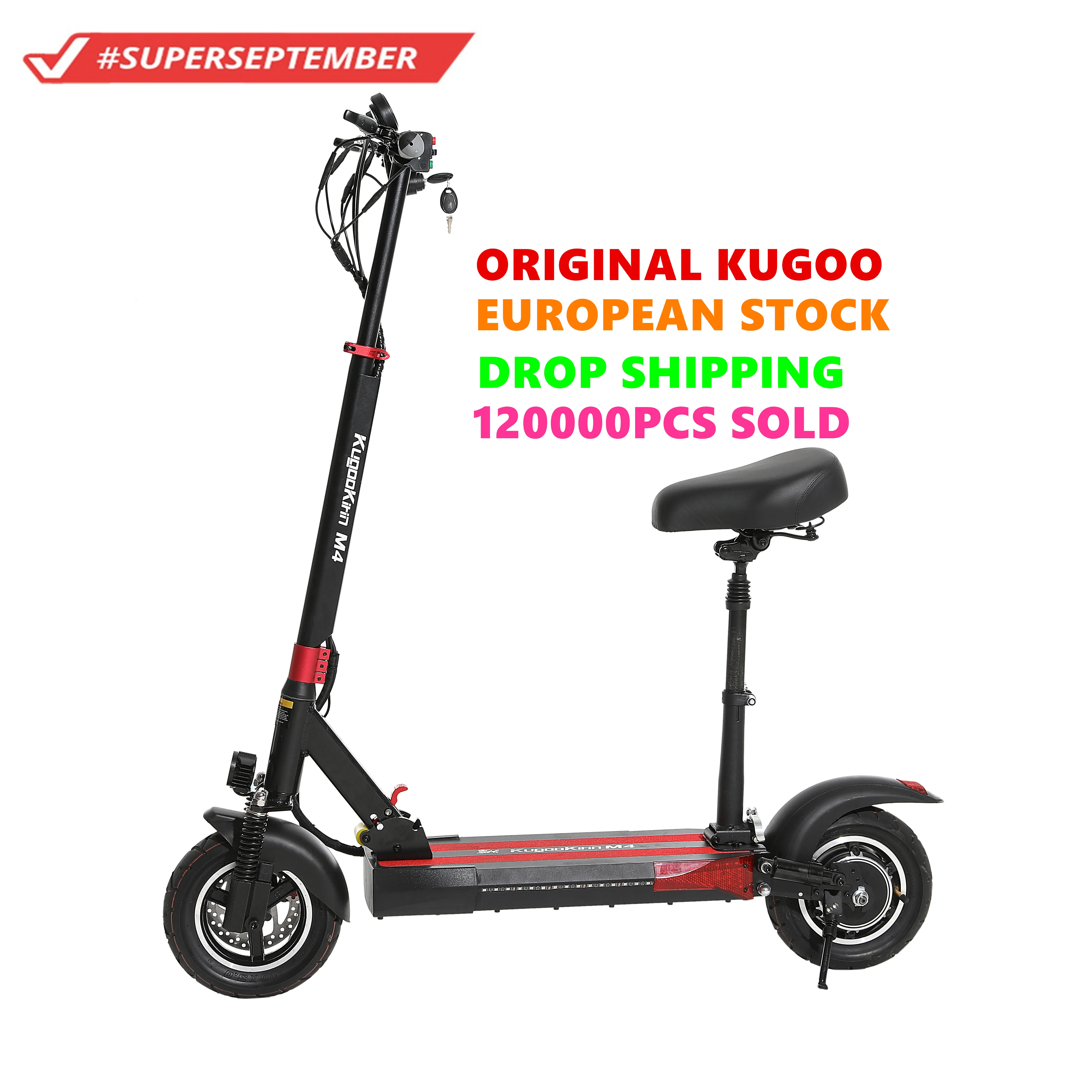 Eu stock 2021 upgraded Kugoo KIRIN M4 with max load 150kg 10" Tires 500W Motor electric scooter