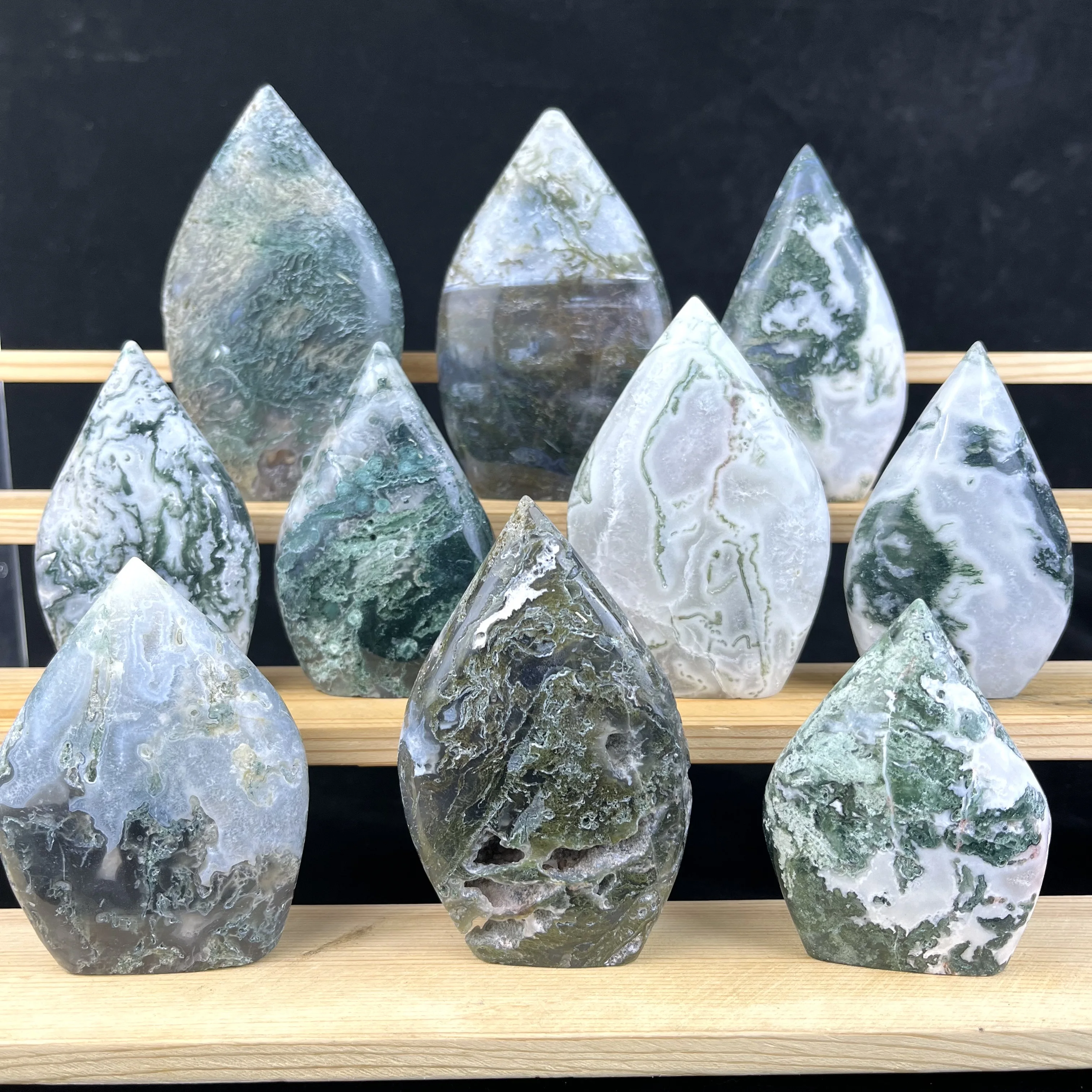 Wholesale Natural Crystals Healing Gemstones Moss Agate Free Form Crystal for Decoration