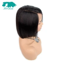 

Cheap Unprocessed Brazilian Remy Human Hair Bob Wigs , Natural Color Short Lace Straight Bob Wigs For Black Women