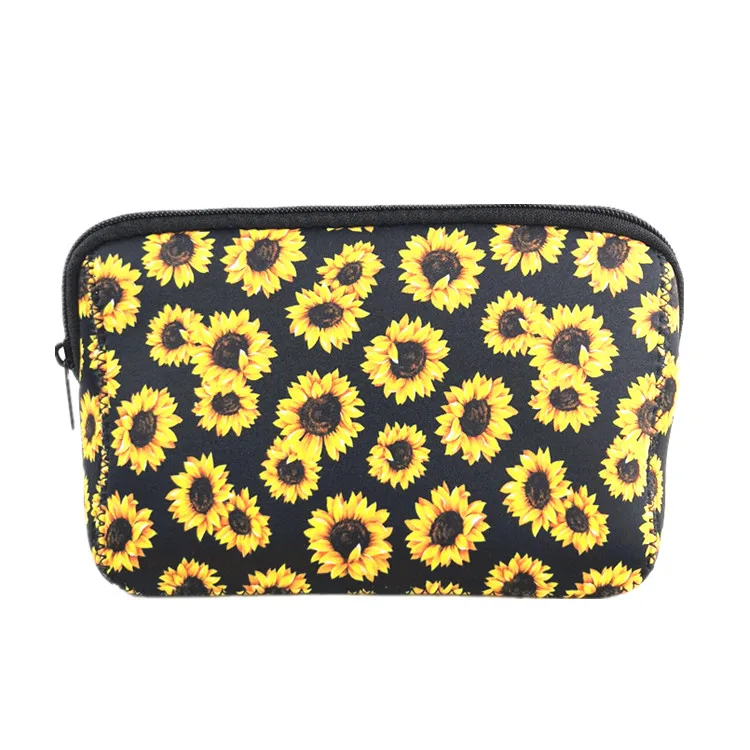 

Stock neoprene travel makeup case cosmetic bag pouch with zipper, Customized color