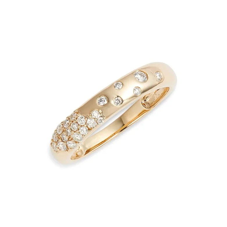 

Trendy Gold Plated Jewlery Bezel Modern Cluster Band Ring 925 Silver